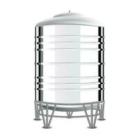 Realistic stainless steel water tanks for homes to drink and use household elements isolated on white background. vector illustration EPS 10.