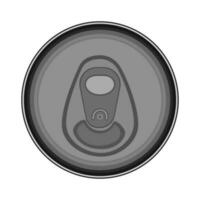 Top view of caps of beverage cans, soft drinks, juices, beer and more. Vector illustration.