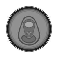 Top view of caps of beverage cans, soft drinks, juices, beer and more. Vector illustration.