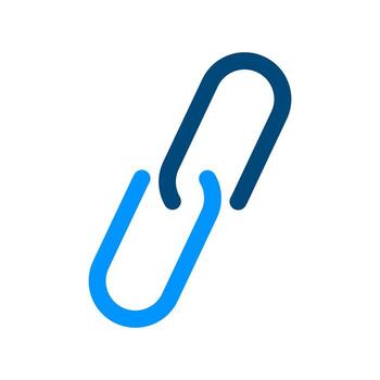 web Link, hyperlink icon in color icon, isolated on white background. vector