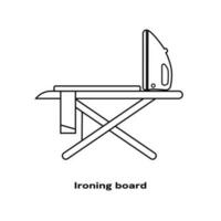 Ironing board icon vector. Linear style sign for mobile concept and web design. ironing board symbol illustration. Pixel vector graphics - Vector.