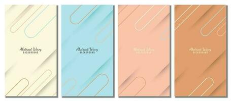 Abstract modern template set background. vector