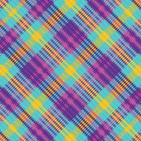 Tartan or plaid retro color pattern. vector