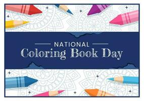 National Coloring Book Vector Illustration on 2 August with Colored Pencils to Draw Image in Flat Cartoon Hand Drawn Background Templates