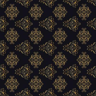 Luxury golden seamless textile pattern