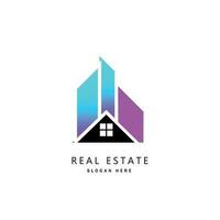 real inmuebles negocio logo plantilla, edificio, propiedad desarrollo y logo diseño vector eps 10