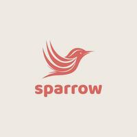 Bird icon logo design template. Bird sparrow vector illustration