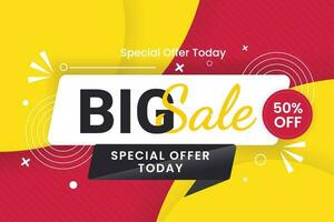 Vector mega sale discount banner set promotion with the yellow background and  super offer banner template with editable text effect