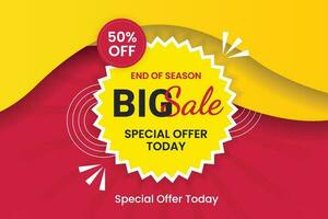 Vector mega sale discount banner set promotion with the yellow background and  super offer banner template with editable text effect