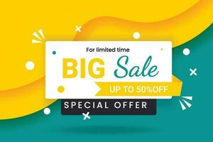 Vector mega sale discount banner set promotion with the yellow background and  super offer banner template with editable text effect