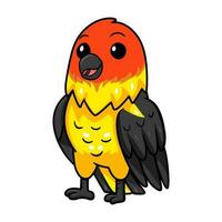 Cute western tanager bird cartoon vector