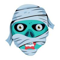 Trendy Halloween Mummy vector