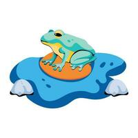 Trendy Frog Concepts vector