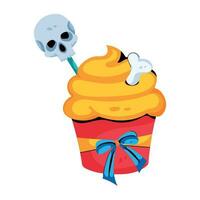 Trendy Halloween Cupcake vector