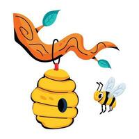 Trendy Beehive Concepts vector