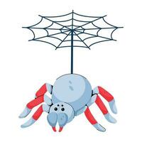 Trendy Halloween Spider vector