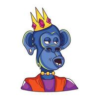 Trendy King Monkey vector