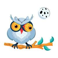 Trendy Halloween Owl vector