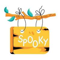 Trendy Halloween Board vector