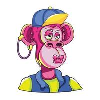 Trendy Monkey Cap vector