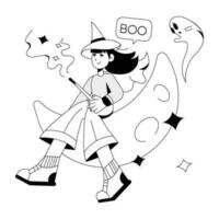 Trendy Witch Magic vector