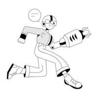 Trendy Humanoid Robot vector