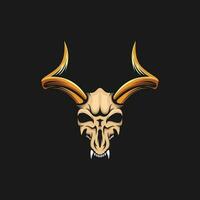 Vector Antelope Skull Head Design Template