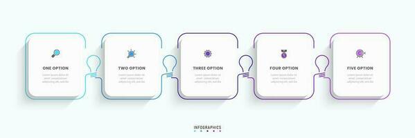 Vector Infographic label design template with icons and 5 options or steps. Can be used for process diagram, presentations, workflow layout, banner, flow chart, info graph.