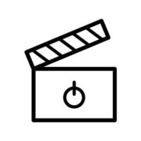 film clap board icon, movie clapper icon vector