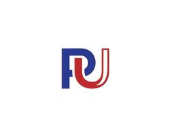 Simple PU Letter Abstract Logo Design Modern Vector Template.