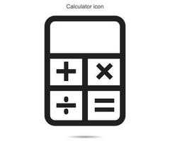 calculadora icono, vector ilustración.