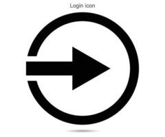 Login icon, vector illustration.