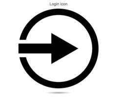 Login icon, vector illustration.