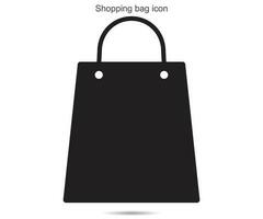 Shopping bag icon, vector illustration.