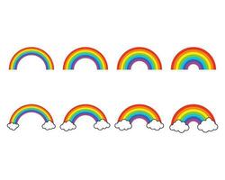 Collection classic rainbow. vector