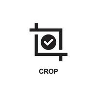 crop icon vector sign crop icon on white background, crop symbol on white background, crop symbol on