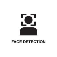 face detection icon, vector illustration, isolated on white background, face detection concept, logo, illustration