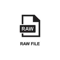 raw file icon on white background vector