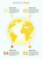 Infographic template for presentations and features data visualization includes a process chart with diagrams, steps, options. The concept for marketing through illustrations for drive to success. vector