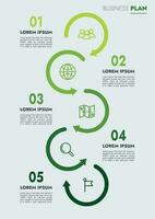 infografía modelo para presentaciones y caracteristicas datos visualización incluye un proceso gráfico con diagramas, pasos, opciones el concepto para márketing mediante ilustraciones para conducir a éxito. vector