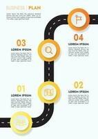 infografía modelo para presentaciones y caracteristicas datos visualización incluye un proceso gráfico con diagramas, pasos, opciones el concepto para márketing mediante ilustraciones para conducir a éxito. vector