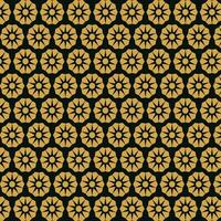 Golden color shape and black background pattern vector