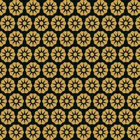 Golden color shape and black background pattern vector