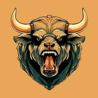 Head of a bull Mascot Vector Illustration