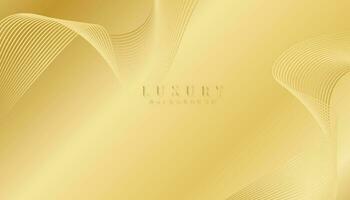 Golden Curve Gradient Background Illustration, Luxury Background vector