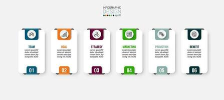 Infographic template business concept with step. vector