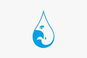 soltar de agua vector logo diseño modelo. Fresco y salud agua