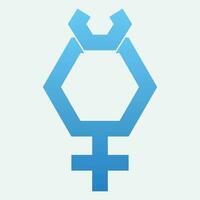 diagonal icon logo gender vector