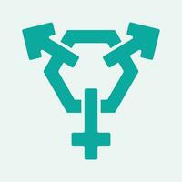 diagonal icon logo gender vector