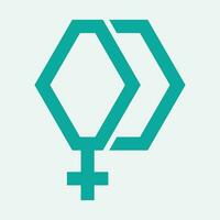 diagonal icon logo gender vector